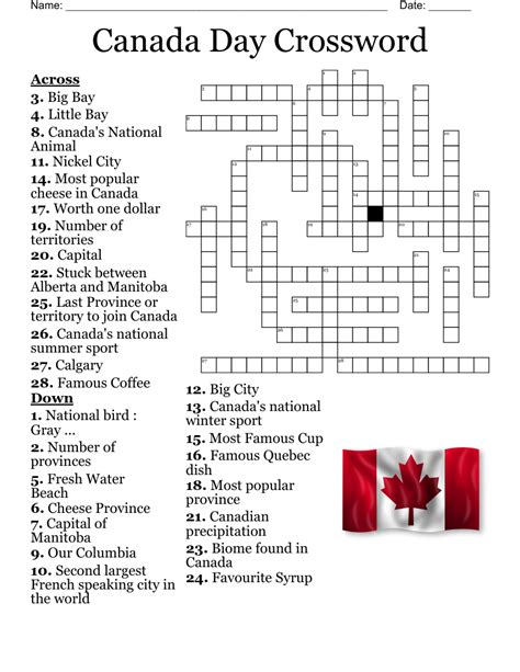 canada capital crossword.